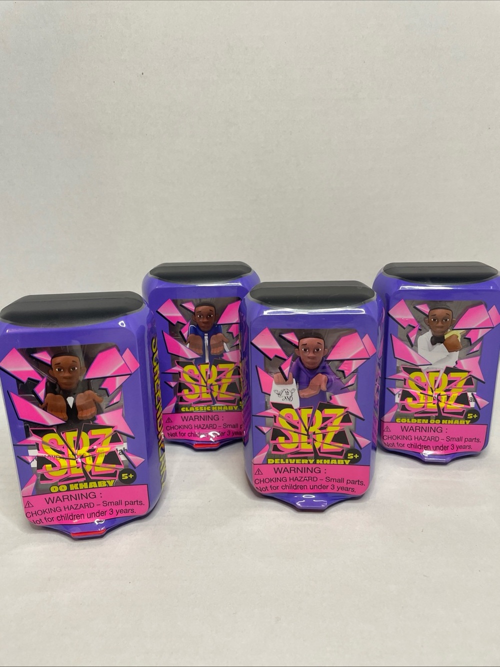 Set Of  4 Khaby Lame ScreenBreakz Figures Classic, Golden 00, Delivery, 00 Kahby